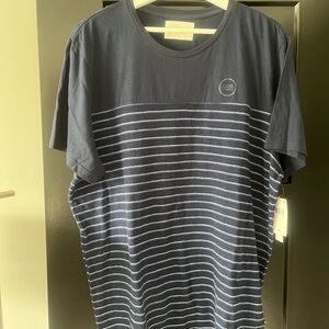 Sol Angeles Charcoal and White Striped Tee